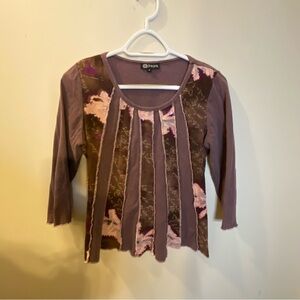 Purple and Pink 3/4 Sleeve Top